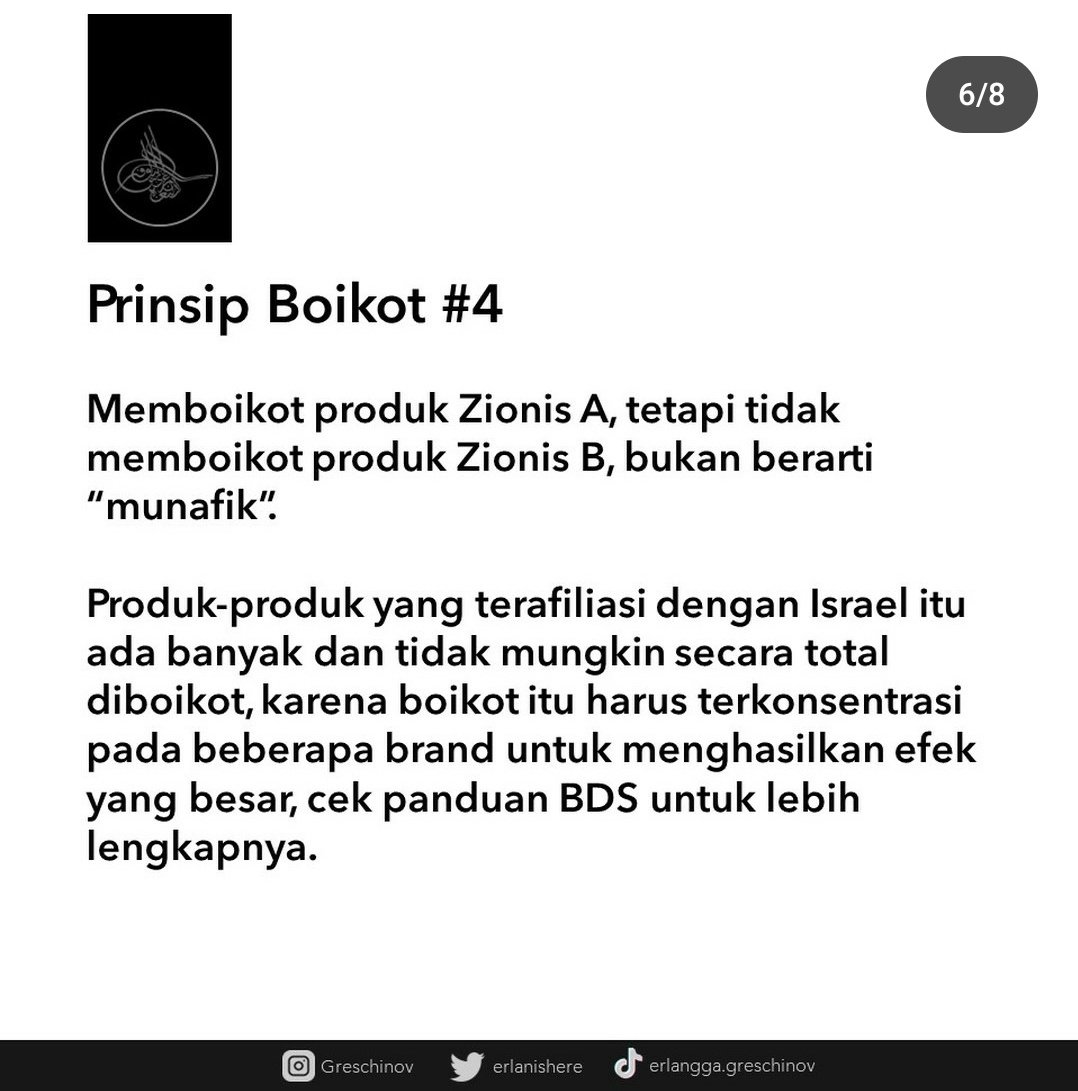 _aintover's tweet photo. Kak, inget prinsip boikot!!! biokot itu terkonsentrasi dan semampunya, jadi emang gapapa kalo belum bisa boikot semua, yg penting masih ikut arus boikot produk2 utama boikot spt starbak dan mekdi. read this!!! dan tampar muka dia pake ini, sambil nitip bilangin ke telinga dia "baca goblok!"