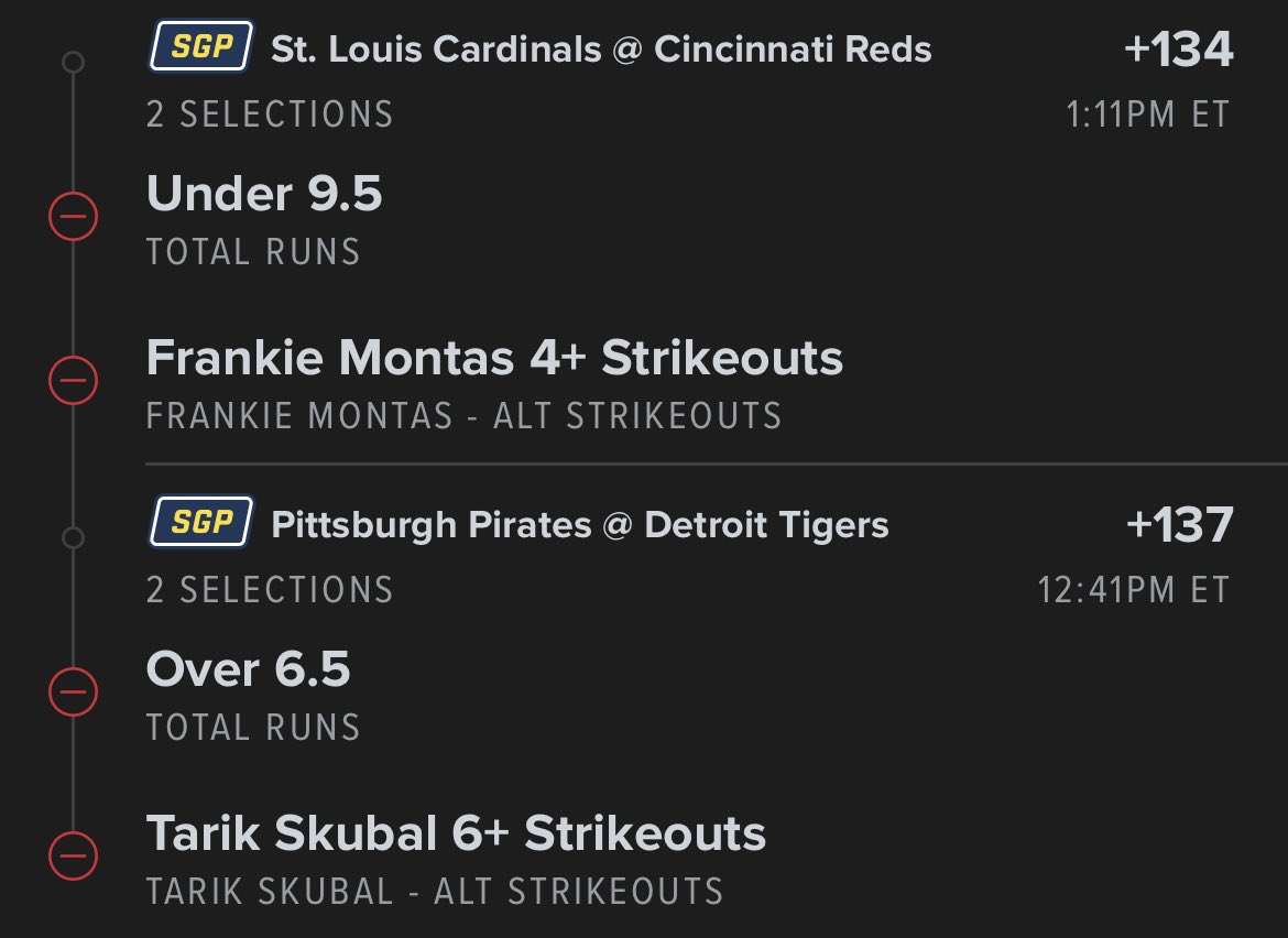 +456 EARLY #MLB ⚾️ PARLAY 

#GamblingX