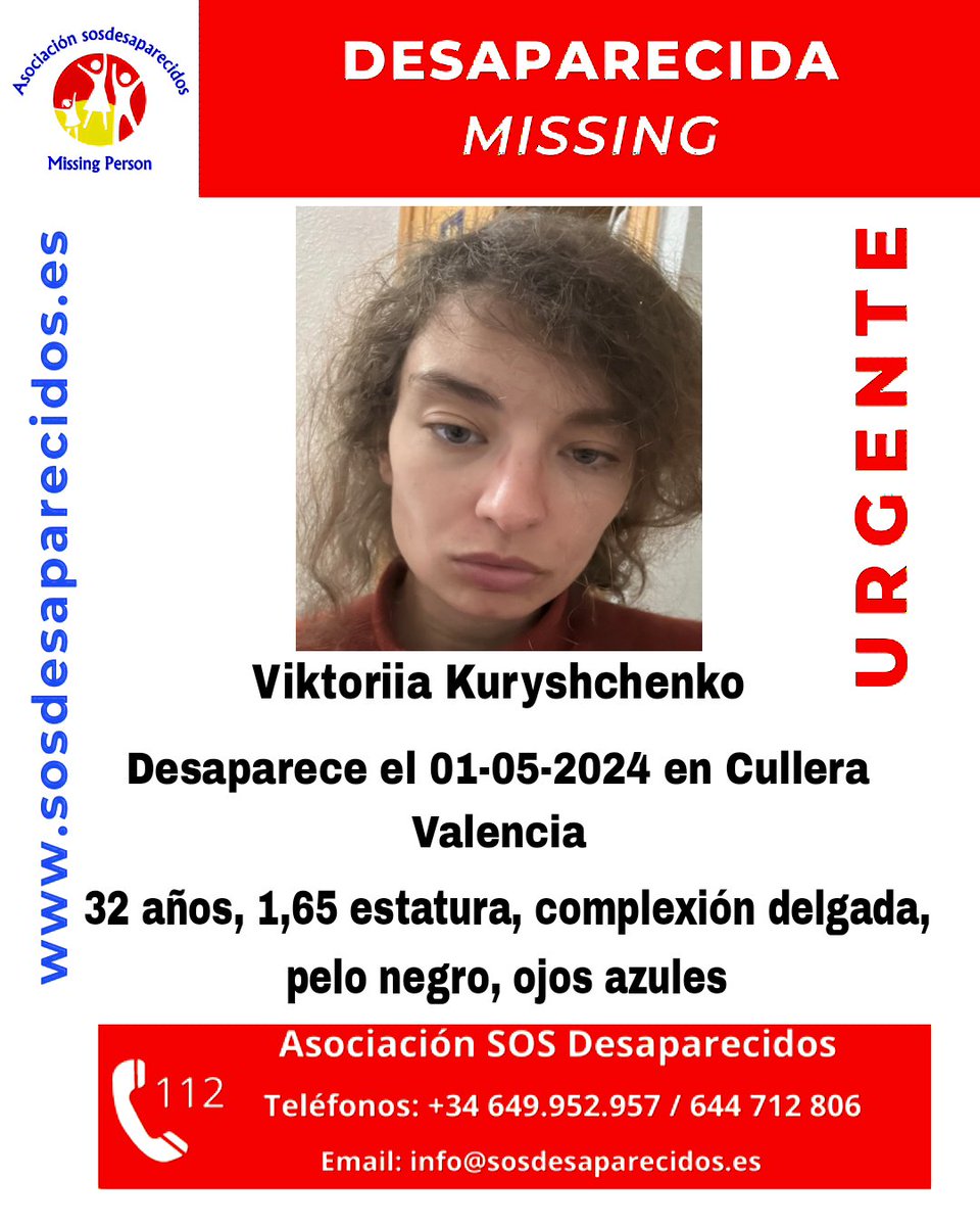 🆘 DESAPARECIDA 🟠 Persona Vulnerable #sosdesaparecidos #Desaparecido #Missing #España #Cullera #Valencia Fuente: sosdesaparecidos Síguenos @sosdesaparecido