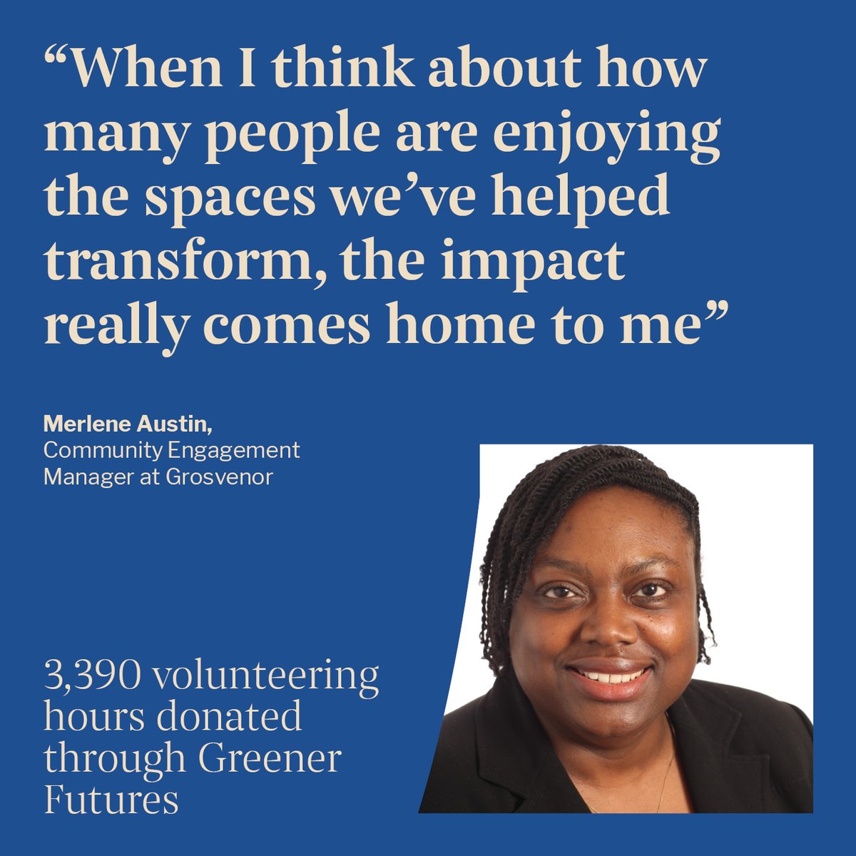 Meet Merlene. Her passion for human connection is key to understanding our communities' needs and rallying 3,390 volunteering hours for #GreenerFutures.  Real impact is made when our teams are comfortable to be everything they are, in everything they do.  #BeYou