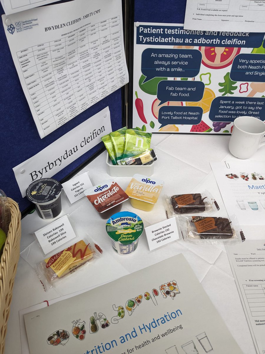 Miranda Burdett Joyce (@mirandacymru) on Twitter photo The fabulous Catering team at #NeathPortTalbotHospital are holding a Nutrition & hydration stand today in the atrium raising awareness of the importance and availability of snacks for inpatients as well as the types of drinks available on wards. <a href="/SwanseabayNHS/">Swansea Bay NHS</a> <a href="/SBUHBDietetics/">Swansea Bay UHB Dietetics</a> The fabulous Catering team at #NeathPortTalbotHospital are holding a Nutrition & hydration stand today in the atrium raising awareness of the importance and availability of snacks for inpatients as well as the types of drinks available on wards. <a href="/SwanseabayNHS/">Swansea Bay NHS</a> <a href="/SBUHBDietetics/">Swansea Bay UHB Dietetics</a>