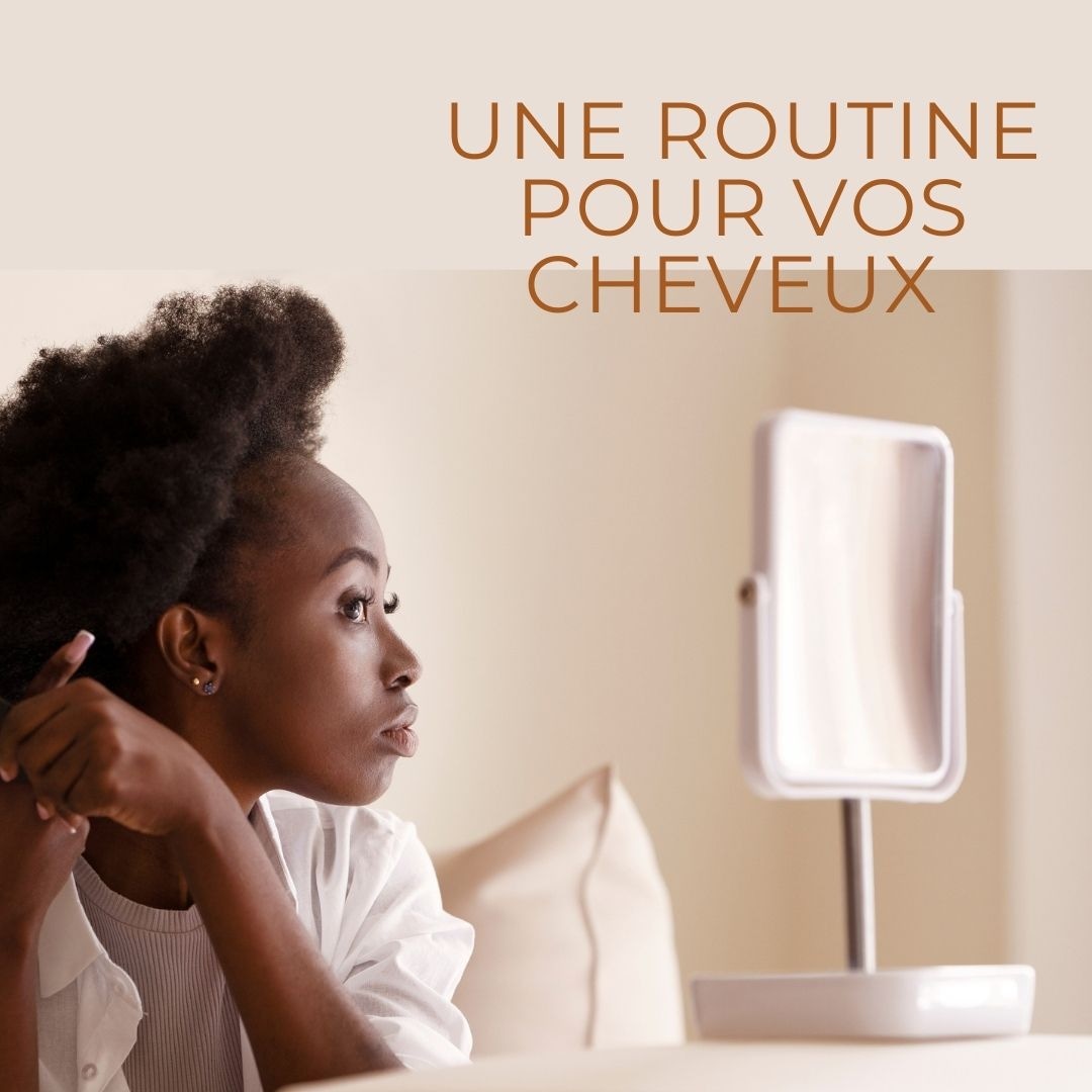 LA ROUTINE CAPILLAIRE 👩‍🦱

C’est le secret pour avoir des cheveux afro éclatants et en bonne santé : la routine capillaire ! 
Nous vous proposons cette routine : 

- Masser le cuir chevelu matin et soir (en faisant un bain d'huile)

- Cibler les racines.

- Hydrater en profondeur.