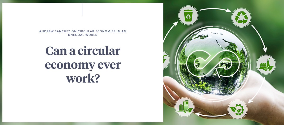 ICYMI: Read our #EarthDay post on the academic blog, in which Dr. Andrew Sanchez exposes the limitations of a circular economy that mean it will never truly work – but also why the model still needs our attention. Find out more: bit.ly/442ZIy7 #CircularEconomy 🌏 💱 ♻️