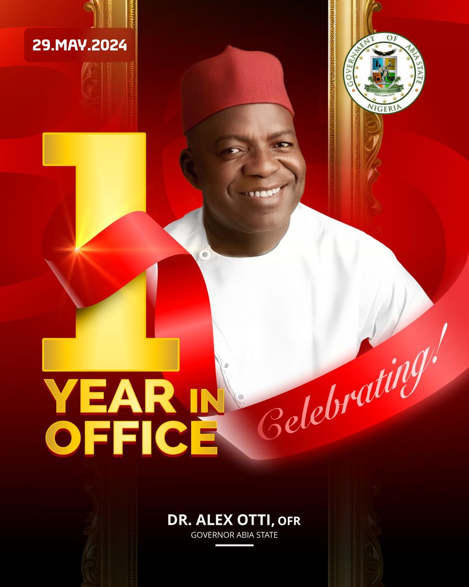 Building the New Abia: One Year After 

Being the Text of a State Broadcast by Governor Alex C. Otti OFR, on May 29 2024, to Mark His One Year Anniversary in Office

1. Umunne m Ndi Abia, I address you today with a deep sense of gratitude, first to Almighty God for preserving our