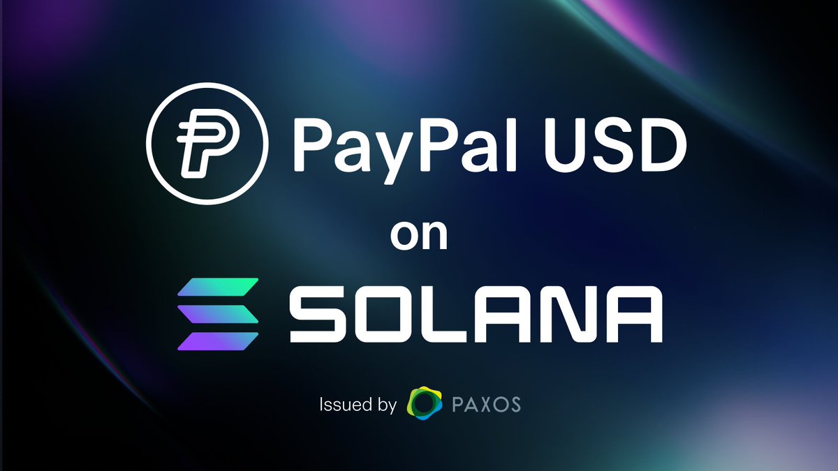 solana's tweet photo. 6/ Financial institutions such as Visa, WorldPay, and Stripe continue to choose to build on Solana, joining one of the most resilient communities anywhere to build onchain at scale.

Solana is helping PayPal &amp; Paxos bring the vision of PYUSD to life. https://t.co/dD5x4uHMTm