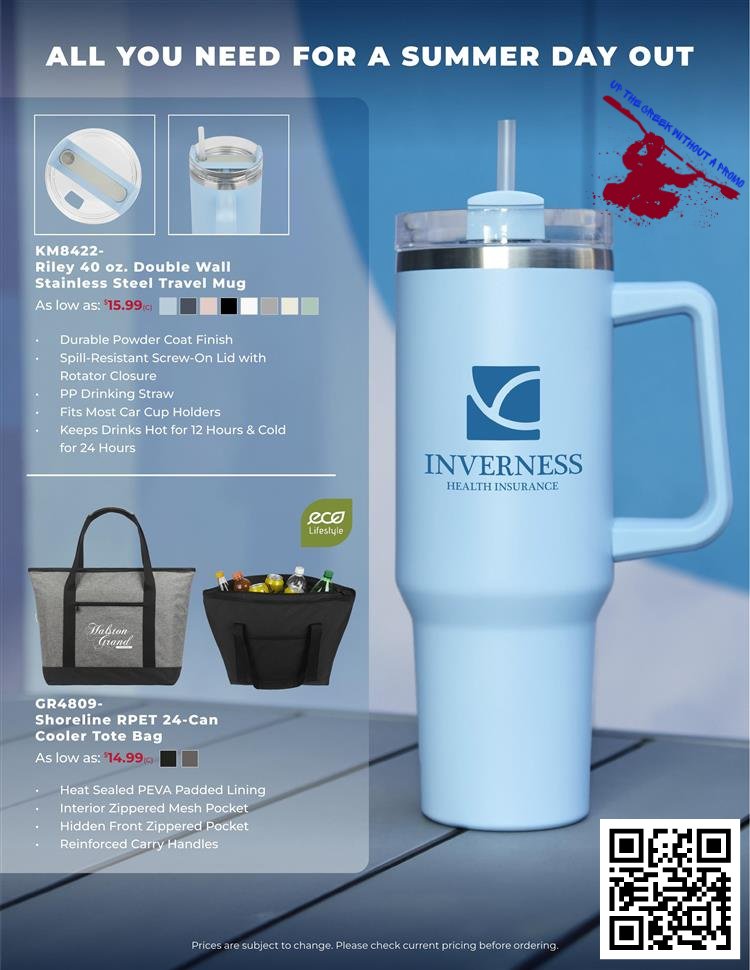 upcreekpromo's tweet photo. Gear up for a sun-soaked adventure with our summer essentials!   Scan the QR code in the bottom right corner to explore these summer must-haves!  #SummerVibes #PromoEssentials #StayCool #EcoFriendly https://t.co/IMyVtTT1Dw