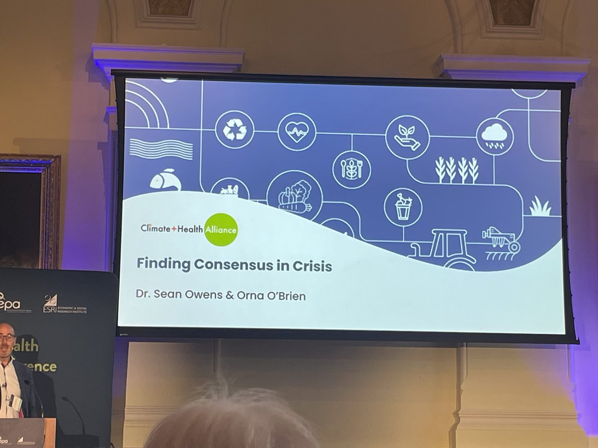 @EPAIreland Dr Sean Owens @IrishDocsEnv from Climate + Health Alliance emphasises the importance of clean air for better health outcomes at Environment, Health & Wellbeing Conference 2024 @HSELive @EPAIreland @ESRIDublin