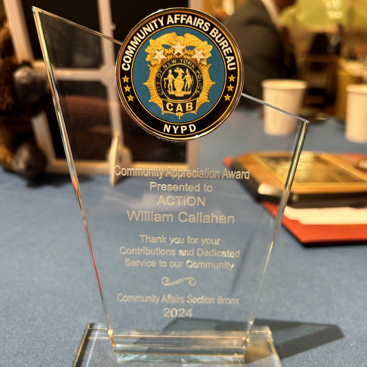 We are so proud of our very own Bill Callahan as he was honored by the Bronx NYPD Community Partners.
Congratulations Bill, keep up the great work!
#InterstateWaste #InterstateWasteServices #ActionEnvironmental #ActionCarting #Bronx #BX #NYC #NewYorkCity #NYPD #Honoree
