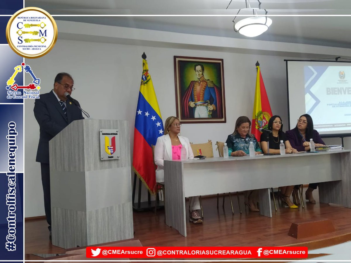 #Noticmsa🇻🇪🇻🇪🇻🇪
 La @CMEArSucre, la OAC, estuvo presente en “Jornada de Fortalecimiento de las Oficina de Atención al Ciudadano” (OAC), y a través de la Dirección General de Atención al Ciudadano y Control Social (Dgaccs), en concordancia con @CGRVenezuela y @CesarOteroDuno