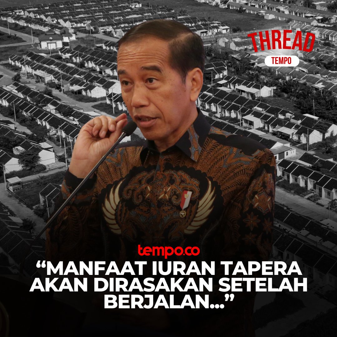 tempodotco's tweet photo. [RANGKUMAN SEPUTAR TAPERA]

Apa Itu Tapera? Siapa Saja Peserta Tapera? Berapa Besaran Potongan Tapera? Bagaimana Proses Pengelolaan Tapera? Kapan Batas Waktu Pendaftaran Tapera? Bisakah Iuran Tapera Dicairkan Pekerja?

Semua kami bahas dalam #TempoThread berikut👇 https://t.co/Z19AIIjIb0