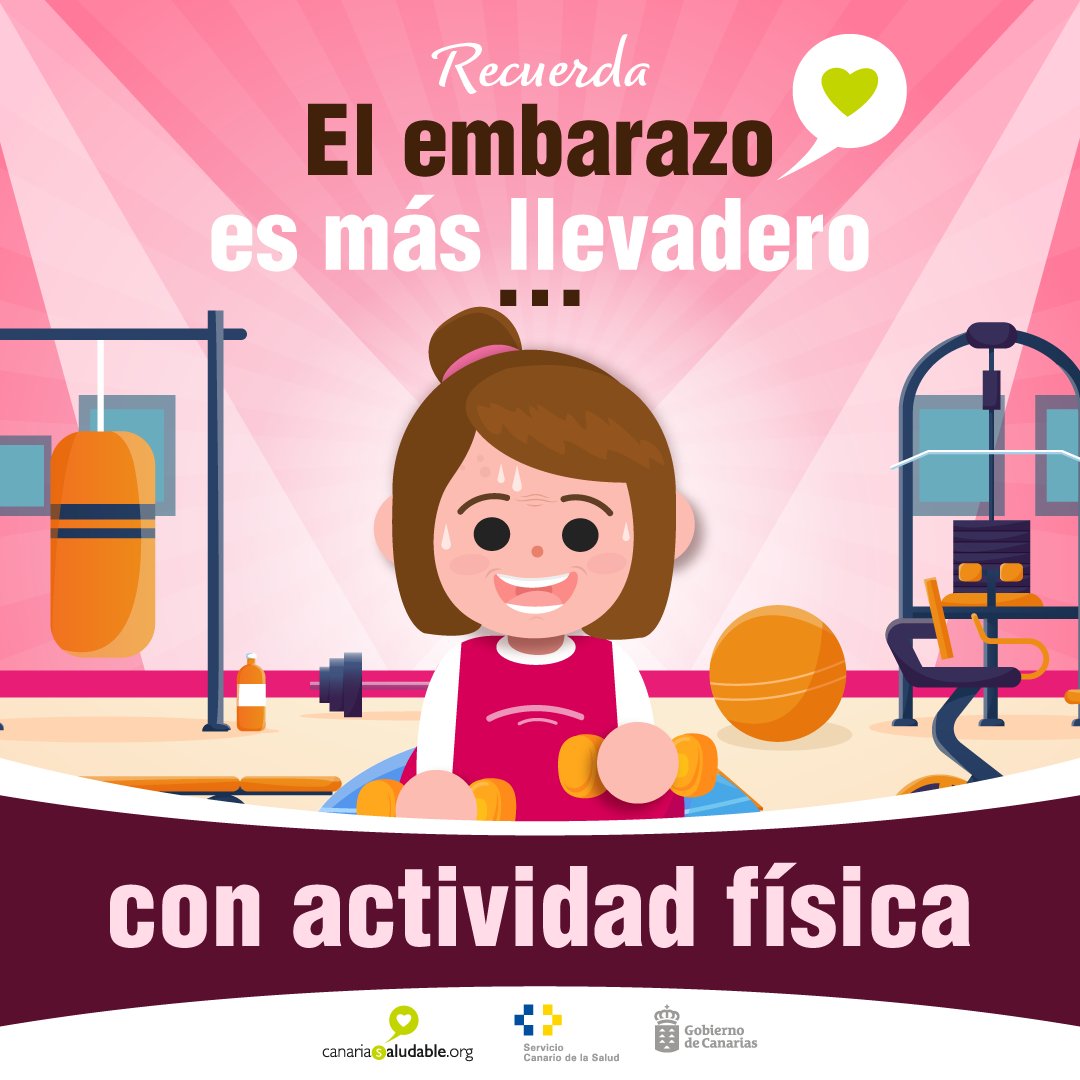 🤰💪 La #ActividadFísica diaria en el embarazo alivia dolores, calambres, estreñimiento y edemas. 

Además, ayuda a prevenir problemas en el puerperio. 

¡Mantente activa y cuida tu #bienestar! 🌟 

✅Encuentra más contenido aquí:  

www3.gobiernodecanarias.org/canariasaludab…

@SanidadGobCan