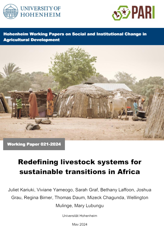 New WP on sustainable livestock development in Africa, led by Juliet Kariuki. We propose a novel conceptual framework to categorize livestock management systems, their trajectories, and sustainability implications. With insights from Burkina Faso, Kenya, and Zambia. @PARI_ZEF