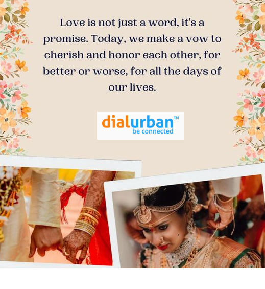 Love is not just a word, it's a promise. Today, we make a vow to cherish and honor each other, for better or worse, for all the days of our lives. Find your Life partner on dialurbanodisha.com/matrimony 
#matchfinder #matrimonialservices #matchmaking #marriagequotes