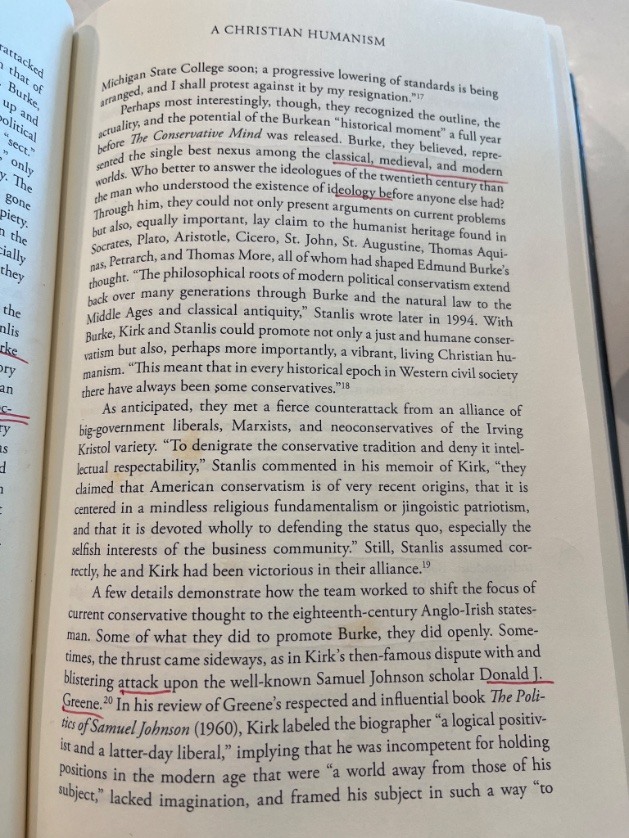 So you just stumbled upon Burke and Tocqueville? Or think this is what conservatives have always blabbed on about?

You’re blithely unaware that Stanlis and Kirk knew liberalism was doomed in the 50’s and plotted to elevate Burke. And so you pretend to have read him.