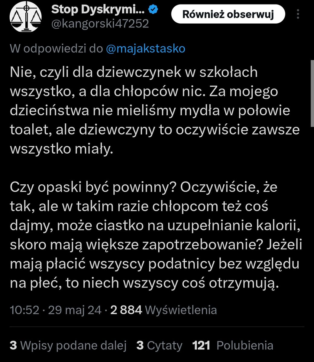 heretyczka_'s tweet photo. Piękne oburzenie na dostęp do podpasek dla dziewczynek w szkołach i kobiet w szpitalach. 
Mam nadzieję, że komentujący chodzą z własnym papierem toaletowym i mydłem bo inaczej są niedorajdami życiowymi. 1/2 https://t.co/9MoyZzEqqY