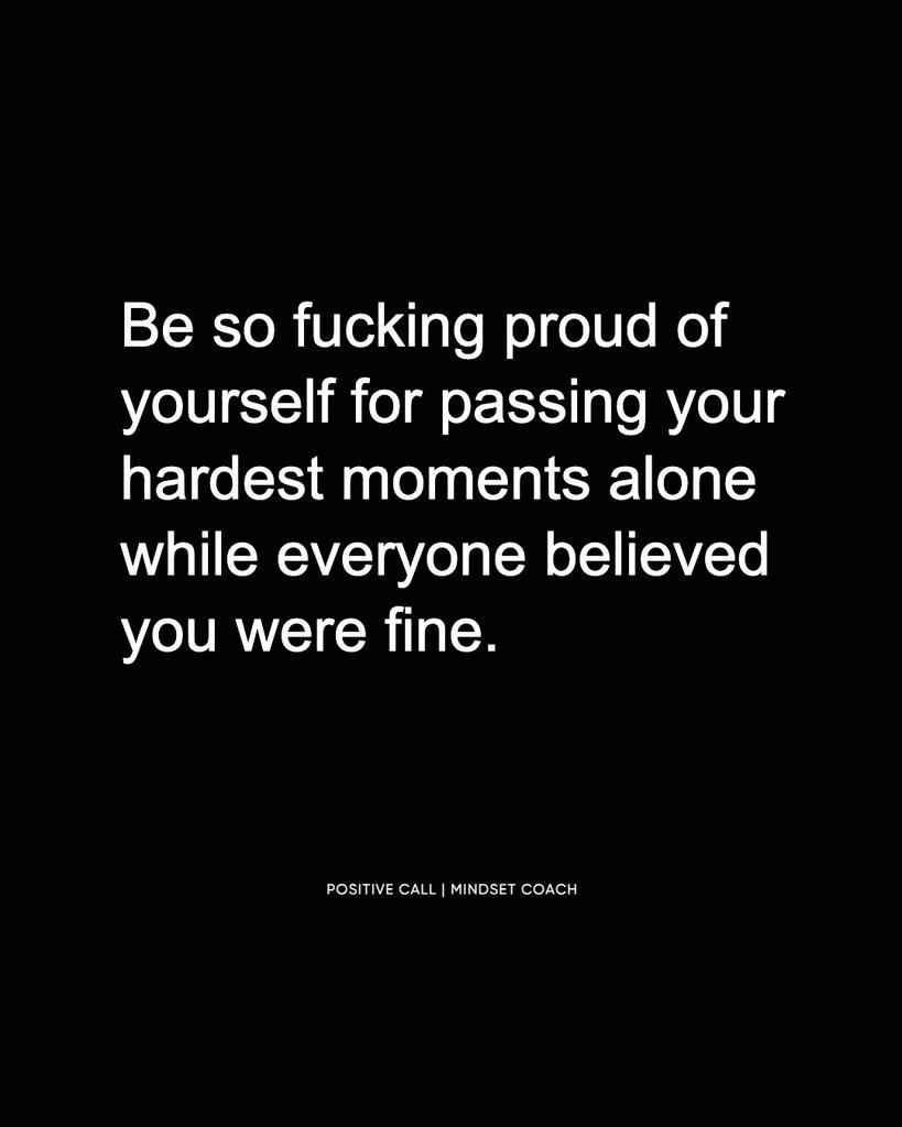 Be proud.