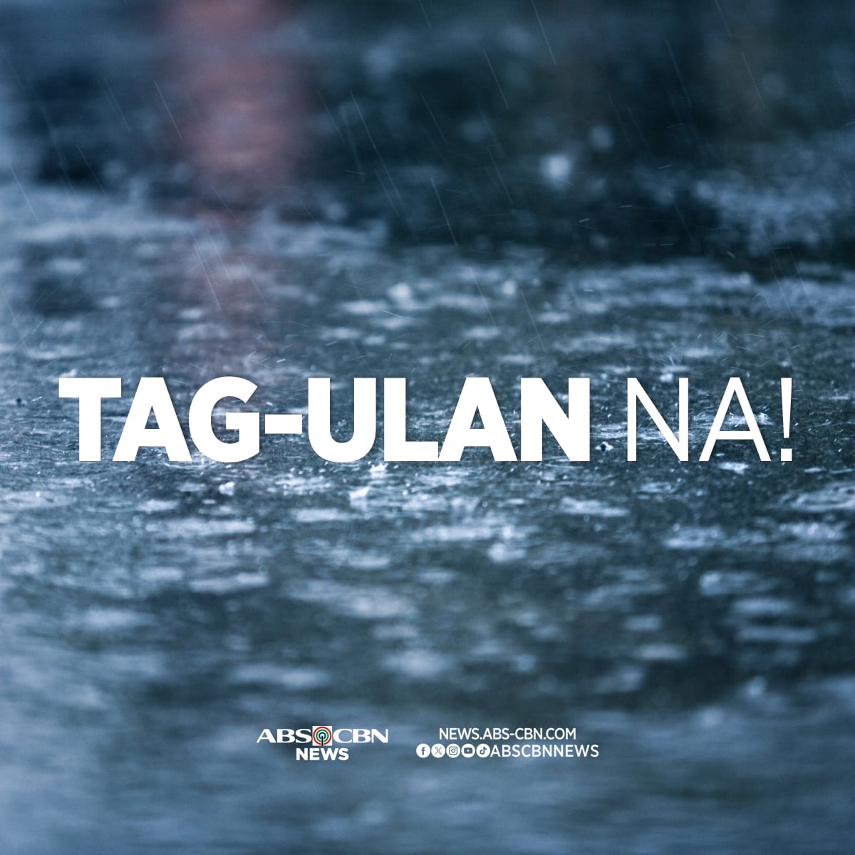 ABSCBNNews's tweet photo. TAG-ULAN NA! ⛈️⛈️⛈️

@dost_pagasa declares the start of the rainy season in the country this Wednesday, May 29. | via @arielrojasPH https://t.co/U4eFn2vcyd