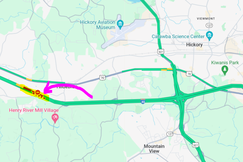 Clt_TrafficGuy's tweet image. ⛔️HEADS UP:  If you plan to use I-40 WB w of #Hickory,
the road is BLOCKED near #Hildebran due to a serious crash.  This is near Old NC 10.
#Charlotte_Traffic #Clt #NC #SC #Catawba