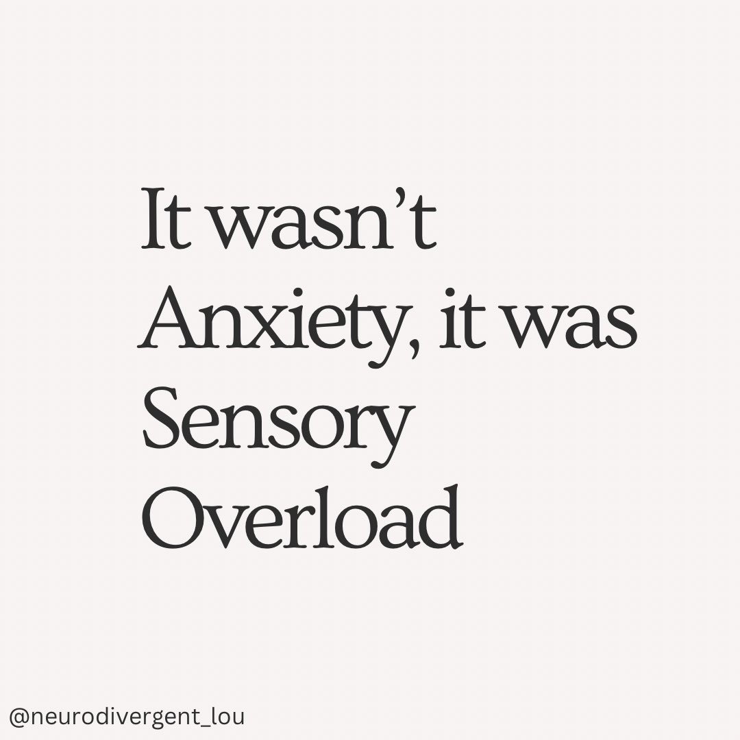 It wasn’t anxiety, it was sensory overload #Autism #Neurodivergent #Disability #ActuallyAutistic
