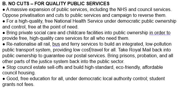 𝗧𝗨𝗦𝗖 𝗚𝗲𝗻𝗲𝗿𝗮𝗹 𝗘𝗹𝗲𝗰𝘁𝗶𝗼𝗻 𝗣𝗿𝗼𝗴𝗿𝗮𝗺𝗺𝗲 𝗗𝗮𝘆 𝟮
Part of a 10-day summary of the minimum policies all #TUSC candidates support. 
If you want to see an anti-austerity + anti-war electoral challenge, get in touch
bit.ly/TUSC-Join 
bit.ly/TUSC-Donate