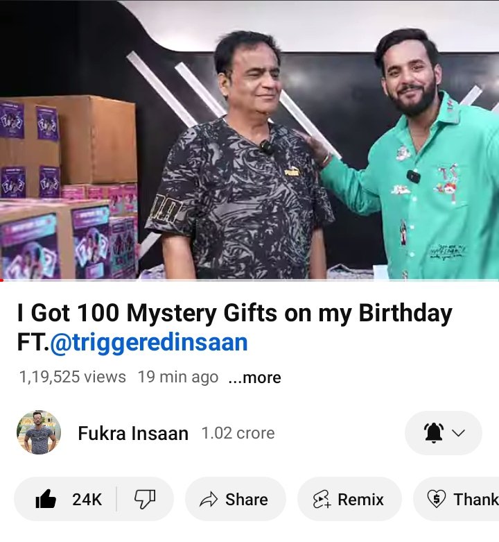 sanatani_haqse's tweet photo. Love and full support to sweet, humble, hardworking, passionate &amp; lovable FUKRA INSAAN.
Just watched the new mystery box video &amp; as usual Vinay uncle is lucky &amp; this time Nischay won lottery by getting #AppleProVision in mystery box.
#AbhishekMalhan #PandaGang
#FukraInsaan https://t.co/WBPH3sJFPc