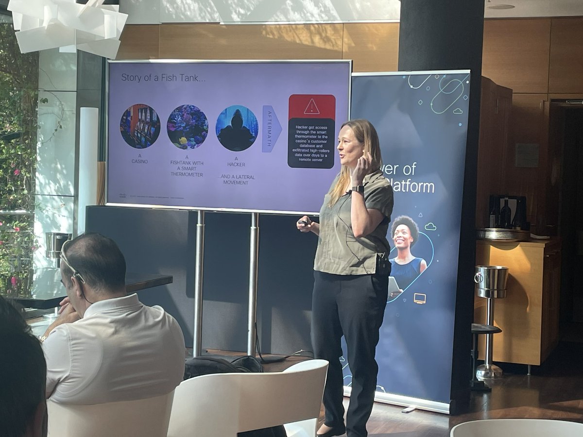 “The story of a Fish Tank” and how #Cisco #UnifiedExperience #platform supports real #businessOutcomes 💪🏻

#PowerOfThePlatform 
#OperationalSimplicity #AIOps

#CiscoGreece #CiscoSE #SEMaker #LeadingThroughInnovation #CustomerEvent #Athens