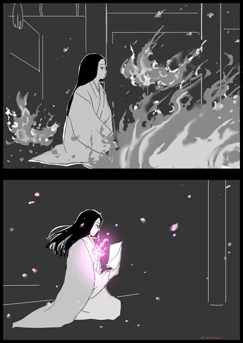#光る君へ 第21回  色も温度も失った世界で  #光る君絵 