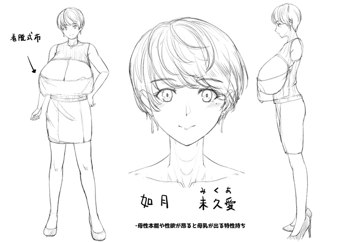 そして服に関する考察、正にその通りでよく読んでくださっているのが伝わりました…利便性とエロスを掛け合わせたアイディアで、自分でも結構気に入っている服です☺️
すぐに授乳も可能で、目を引くとしたら…もうここをカーテンにするしかないじゃない🍼 