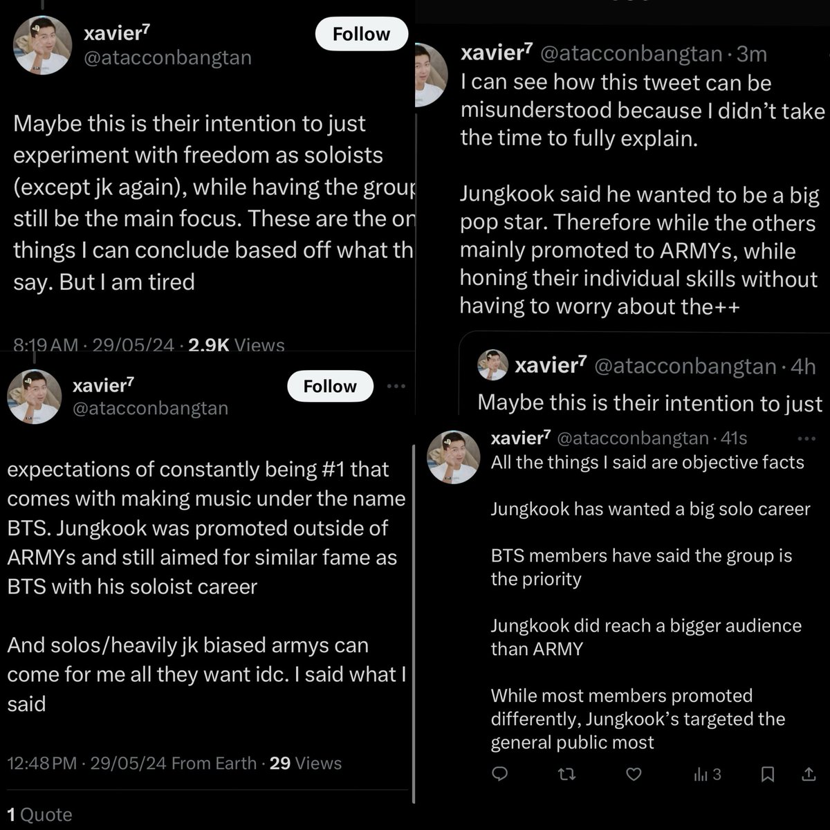 Another day another army account throwing 🐰 under the bus and using antis narratives to shade him? some of you truly don't deserve him at all and the fact he enlisted before his time to give us bangtan reunion again!

MASS REPORT AND BLOCK!!!
📌 x.com/atacconbangtan