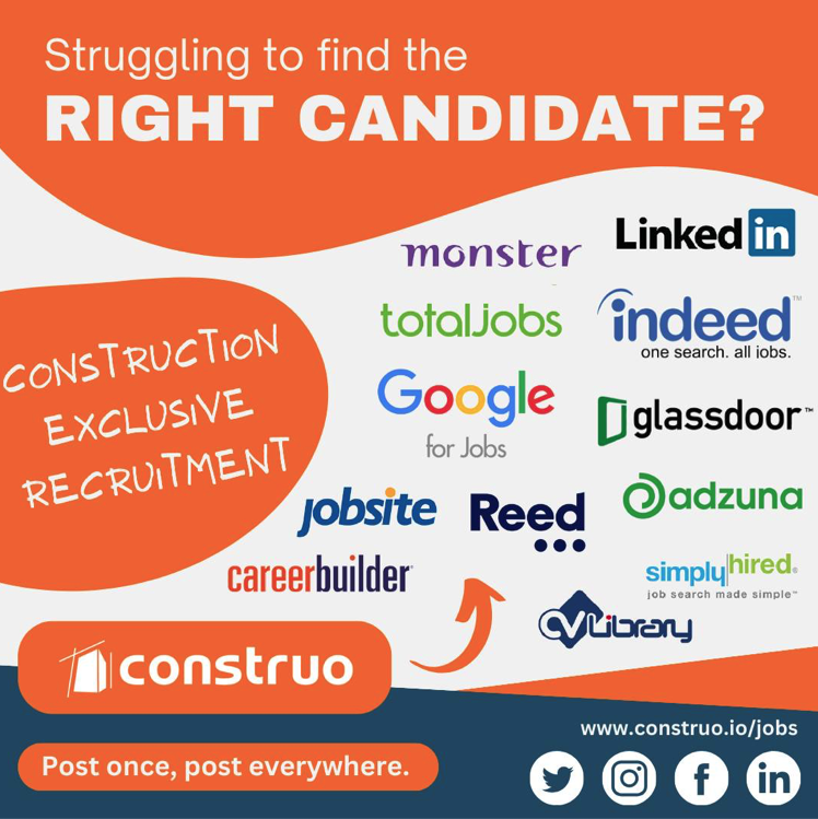 🌟 Discover Top Talent with Construo! 🌟

Tired of the old-fashioned hiring process? Say hello to Construo – your go-to platform for finding skilled professionals in the construction industry 💼🏗️ 

construo.io

#Construo #RecruitmentRevolution #ConstructionIndustry