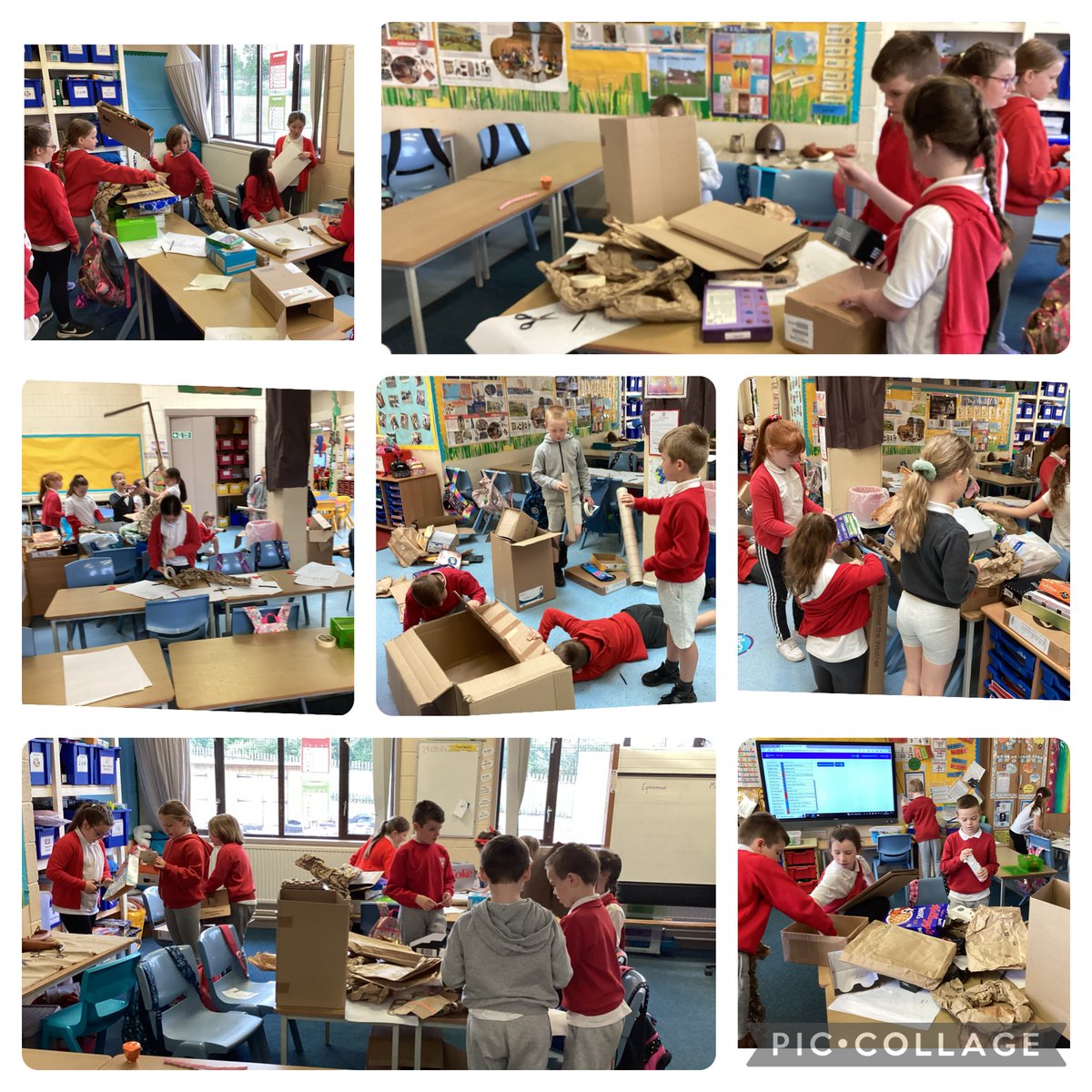 Today P4 are starting their Craft and Design projects. They have chosen to work in groups to create a  Viking longhouse or longboat. #article12 #article31
