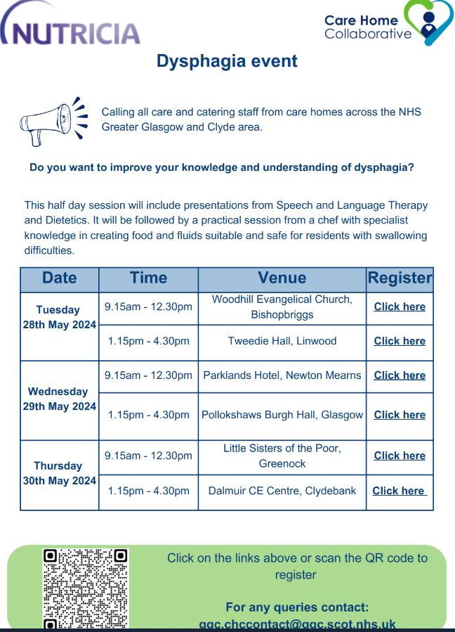 NHSGGC - Care Home Collaborative (@nhsggcchc) on Twitter photo Day 2 of the Dysphagia/IDDSI training <a href="/erhscp/">East Renfrewshire Health & Social Care Partnership</a> <a href="/NHSGGCDiet/">NHSGGC Dietitians</a> Pop along to Pollockshaws Burgh Hall this afternoon or book in for @Inverclydehscp <a href="/scottishcare/">Scottish Care</a> sessions tomorrow. <a href="/gilsiewilsie/">Gillian Mackay</a> <a href="/dietitian_vik/">Vik Hilton RD</a> Day 2 of the Dysphagia/IDDSI training <a href="/erhscp/">East Renfrewshire Health & Social Care Partnership</a> <a href="/NHSGGCDiet/">NHSGGC Dietitians</a> Pop along to Pollockshaws Burgh Hall this afternoon or book in for @Inverclydehscp <a href="/scottishcare/">Scottish Care</a> sessions tomorrow. <a href="/gilsiewilsie/">Gillian Mackay</a> <a href="/dietitian_vik/">Vik Hilton RD</a>