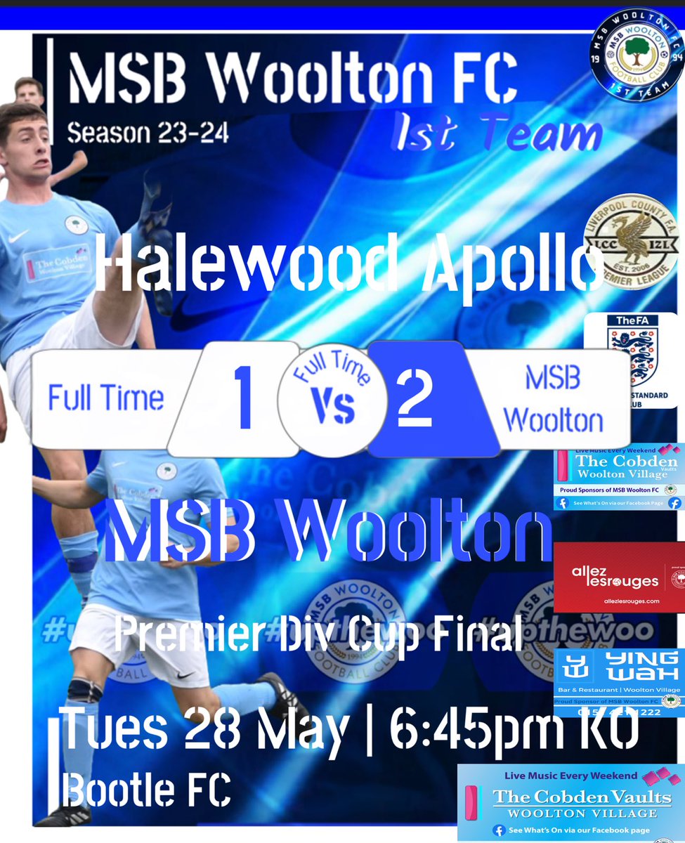 Big thanks to <a href="/paulmoran62/">Paul Moran</a> <a href="/MOTJGOALS/">Grassroots Goals Liverpool 🎥⚽</a> and <a href="/Bootle_FC/">Bootle Football Club</a> for hosting…. A fantastic ground 👏

Also, special mention to our mascots @WooUltras &amp; and a few new additions 💙 who sang their hearts out in support of the lads… the little angels ….😂.