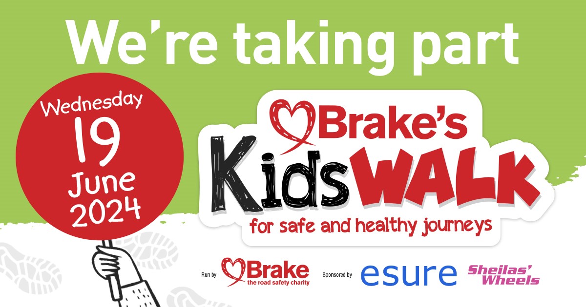 Three weeks to go until Brake's Kids Walk! Our action pack of teaching resources is now live online. Sign up at brake.org.uk/kidswalk to access the link now. Join thousands taking part in a walk to share important road safety messages. Sponsored by @askesure #kidswalk