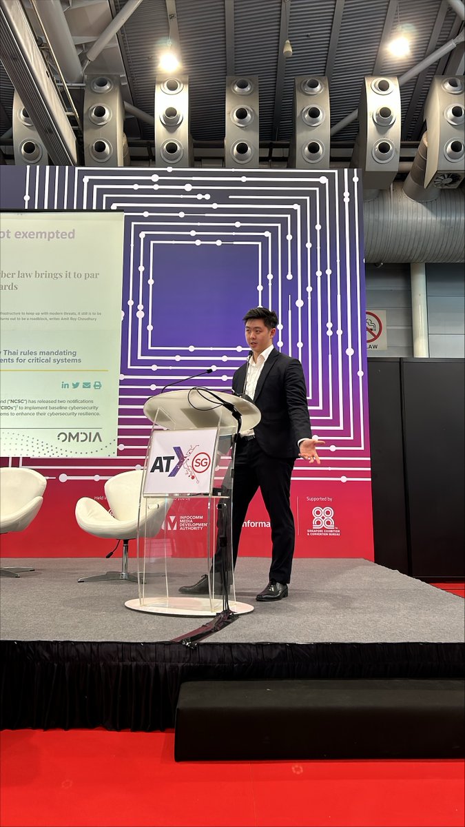 OmdiaHQ's tweet photo. Senior Analyst Jonathan Ong presented #Omdia's latest #cybersecurity #research at the #CommunicAsia, #ATxSG 2024. The session covered the importance of #security and #privacy, managed security opportunities for #telcos, and the role of #ManagedSecurityServices. https://t.co/LKk4GIo03r