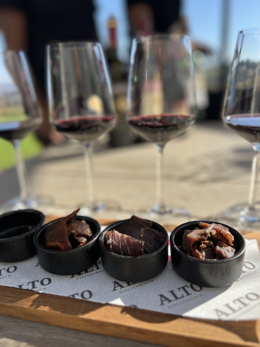 Pre-voting wine & biltong pairing ⁦@AltoWines⁩