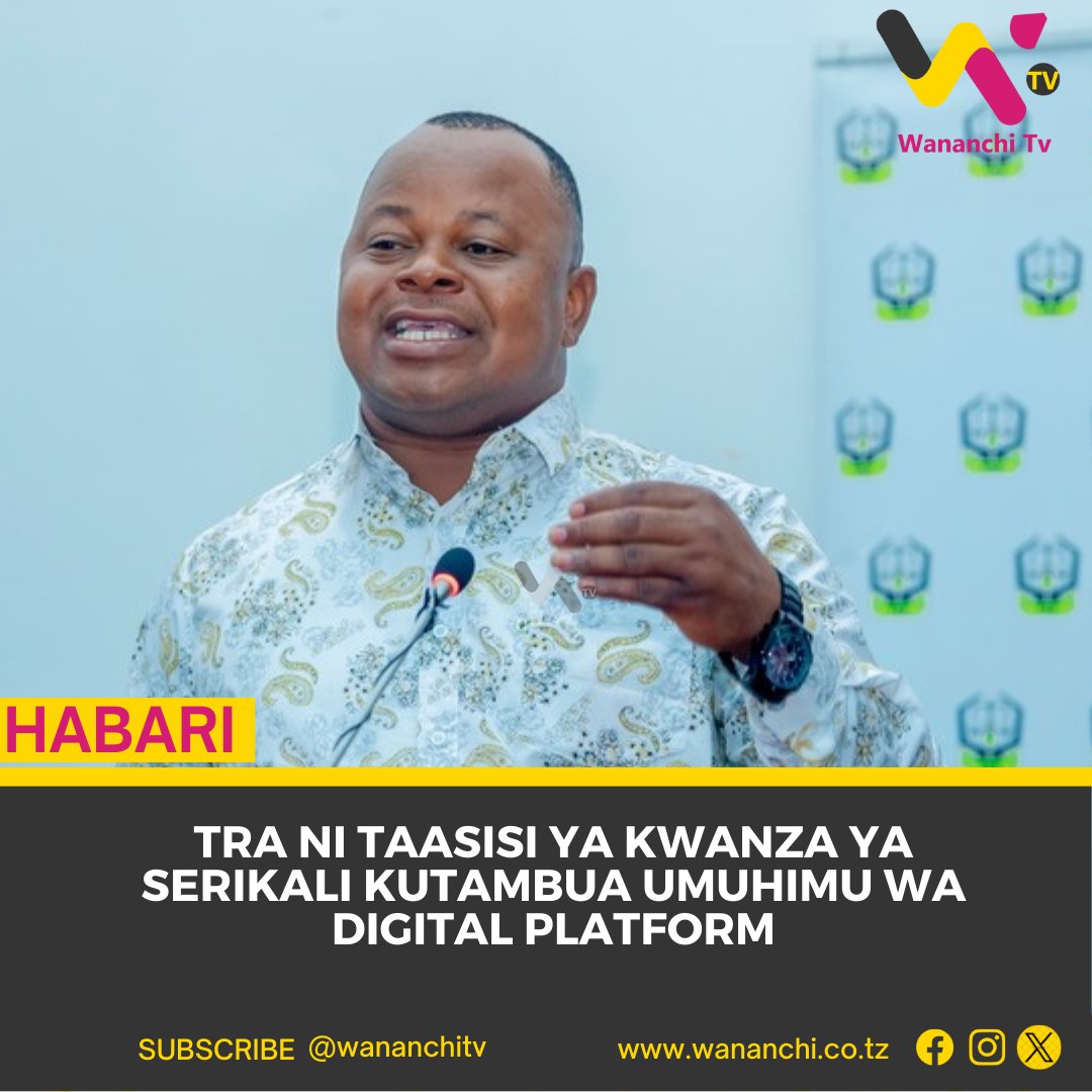 TRA ni taasisi ya kwanza ya serikali kutambua umuhimu wa Digital platform hali iliyopelekea kuona umuhimu wa kutoa elimu kwa waandishi wa habari wa mitandao ya kijamii juu ya kuandika habari za maswala ya kodi kwa weledi.
'Nitoe wito kwa taasisi zingine kutambua mbua umuhimu wa