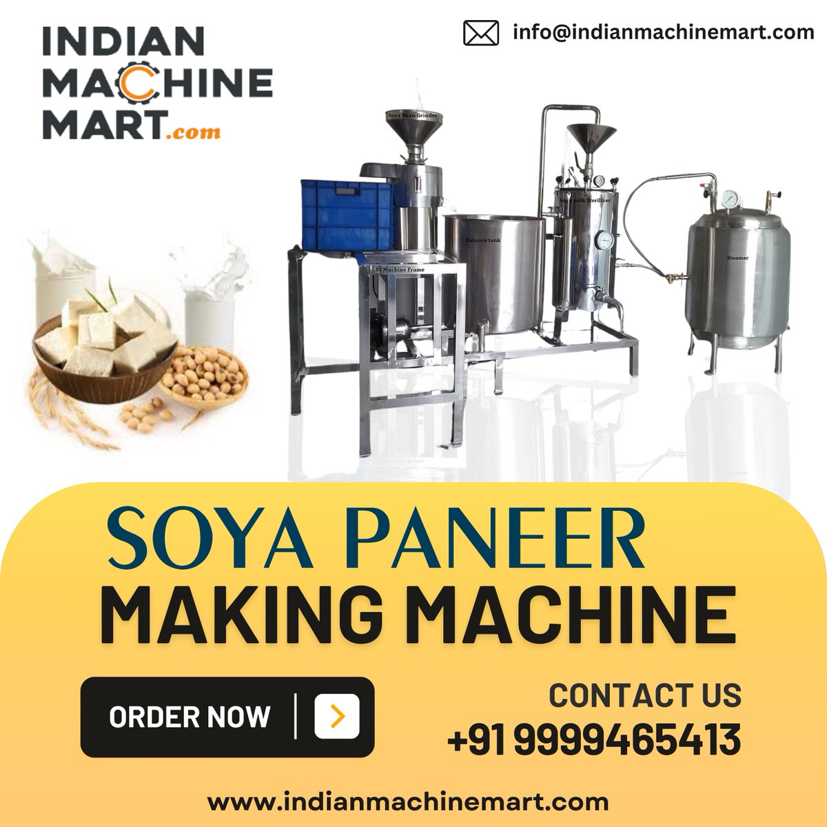 Soya Paneer Making Machine | Indian Machine Mart 
For Inquiry:  bit.ly/3Crean9 
#indianmachinemart #SoyaPaneerMakingMachine #MakePaneerAtHome #IndianMachines #HealthyEating #VegetarianProtein #OrderNow #industrialmachines #indianmachinemart #india #madeinindia