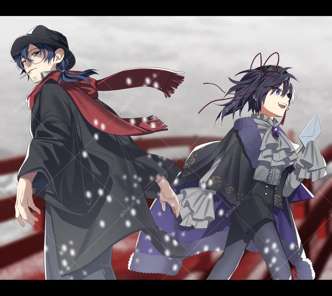 #しきりゅう夢想録キービジュアルとPCの立ち絵制作させていただきました。継続探索者ということで、冬用の衣装をデザインさせていただきました。或る探偵の夢想録:05/27(月) 19:00: #たくみかいた2024 
