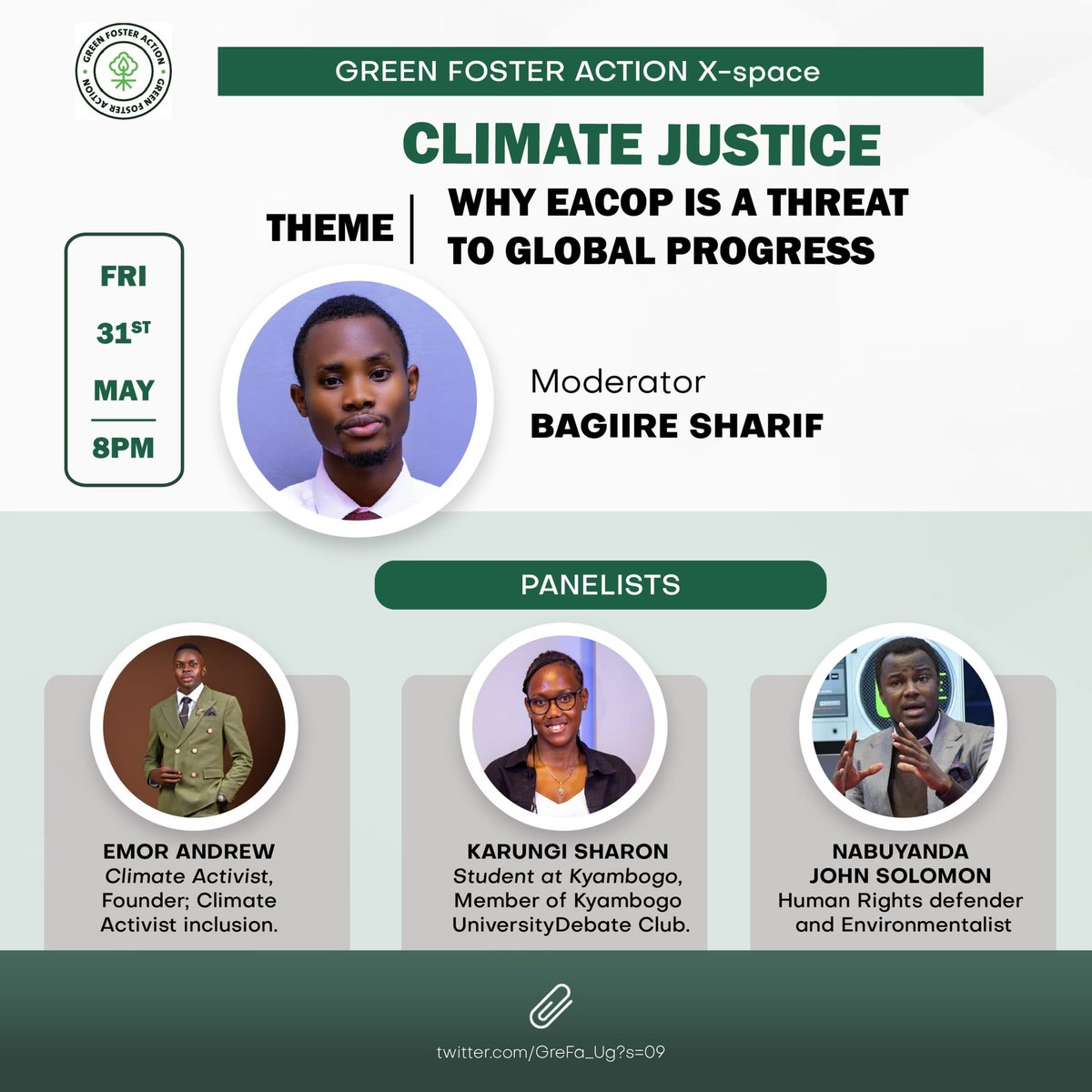 I will this afternoon join @GreFa_Ug  to discuss why @EACOP_ is a global threat and why it ought to be stopped. Please join us in this discussion. @XRebellionUK @ExtinctionR @stopEACOP @JusticeUg256 @ashatenbroeke @FridayForFuture