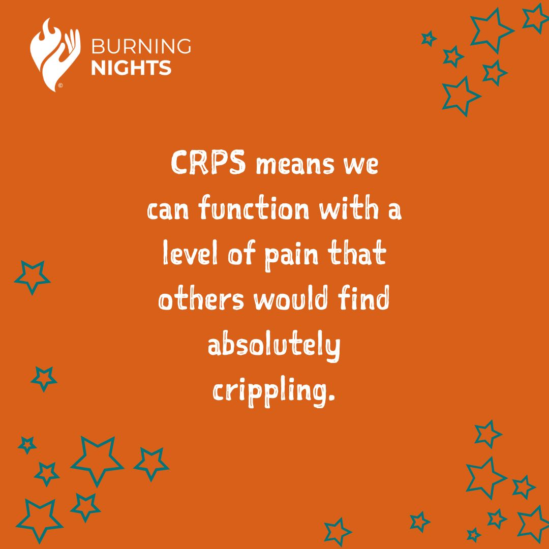 Thought of the day
CRPS means we can function with a level of pain that others would find absolutely crippling.
•
•
•
•
•
 #BNightsCRPS #CRPS #crpsawareness #crpswarrior #crpslife #crpssupport #chronicpain #CRPSisReal