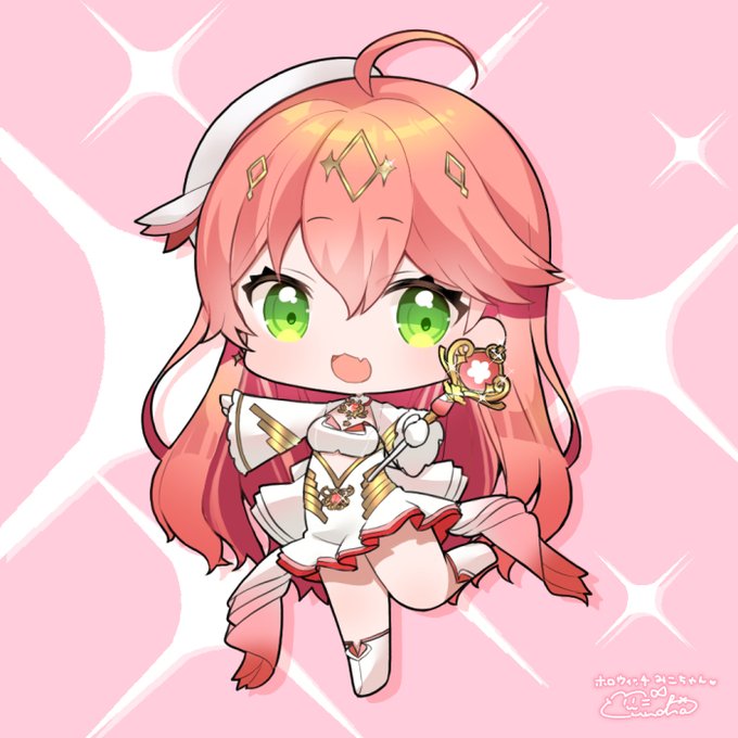 「sakura miko pink hair」Fan Art(Latest)