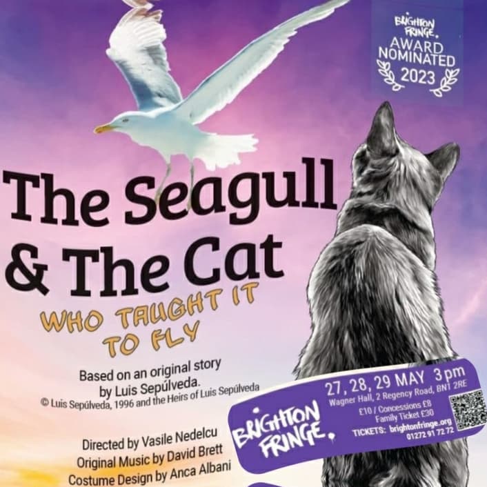 Pericles Theatre Company (@periclesatelier) on Twitter photo Ahoy there #BRIGHTONFRINGE! Squawk! Miaow! And fry the calamari!
It's our final <a href="/brightonfringe/">Brighton Fringe</a> performance today - 3pm <a href="/WagnerBrighton/">Wagner Hall Brighton</a>. We've had a ball so far 🥰 Join us today & let's give our little seagull a send off to remember!
#beaseagull #daretofly Ahoy there #BRIGHTONFRINGE! Squawk! Miaow! And fry the calamari!
It's our final <a href="/brightonfringe/">Brighton Fringe</a> performance today - 3pm <a href="/WagnerBrighton/">Wagner Hall Brighton</a>. We've had a ball so far 🥰 Join us today & let's give our little seagull a send off to remember!
#beaseagull #daretofly