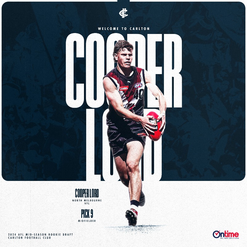 CarltonFC's tweet photo. Lord oh Lord!

Welcome to Carlton, Cooper!
