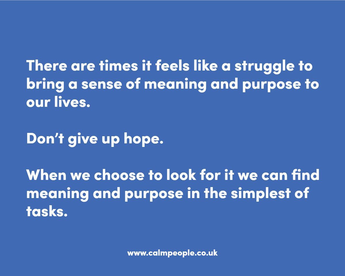 There are times it feels like a struggle to bring a sense of meaning and purpose to our lives. 

Don’t give up hope. 

When we choose to look for it we can find meaning and purpose in the simplest of tasks. 

#humanresources #personaldevelopment #whatinspiresme