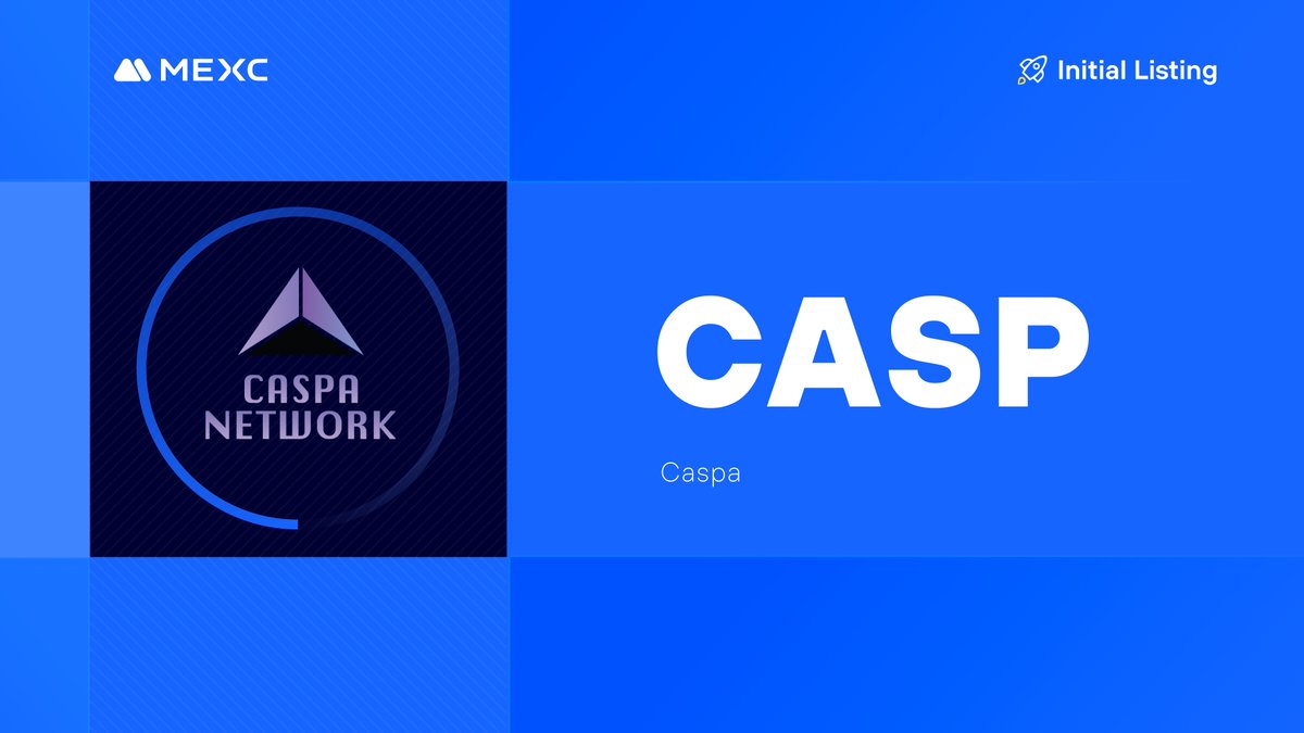 We're thrilled to announce that the @CaspaNetwork Kickstarter has concluded and $CASP will be listed on #MEXC! 🔹Deposit: Opened 🔹CASP/USDT Trading: 2024-05-29 11:00 (UTC) Details: mexc.com/support/articl…