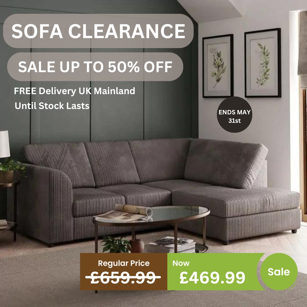 SOFA CLEARANCE SALE - UP TO 50% OFF⭐⭐👌

🚚 Free shipping (to most of the UK)

👉Click Here for Awesome Discounts: rebrand.ly/0cquqi6

#sofa #sofaclearance #sofasale #sofaclearancesale #discounts #sale #cornersofa #homedoneuk #homedone #ukfurniture #freeukdelivery