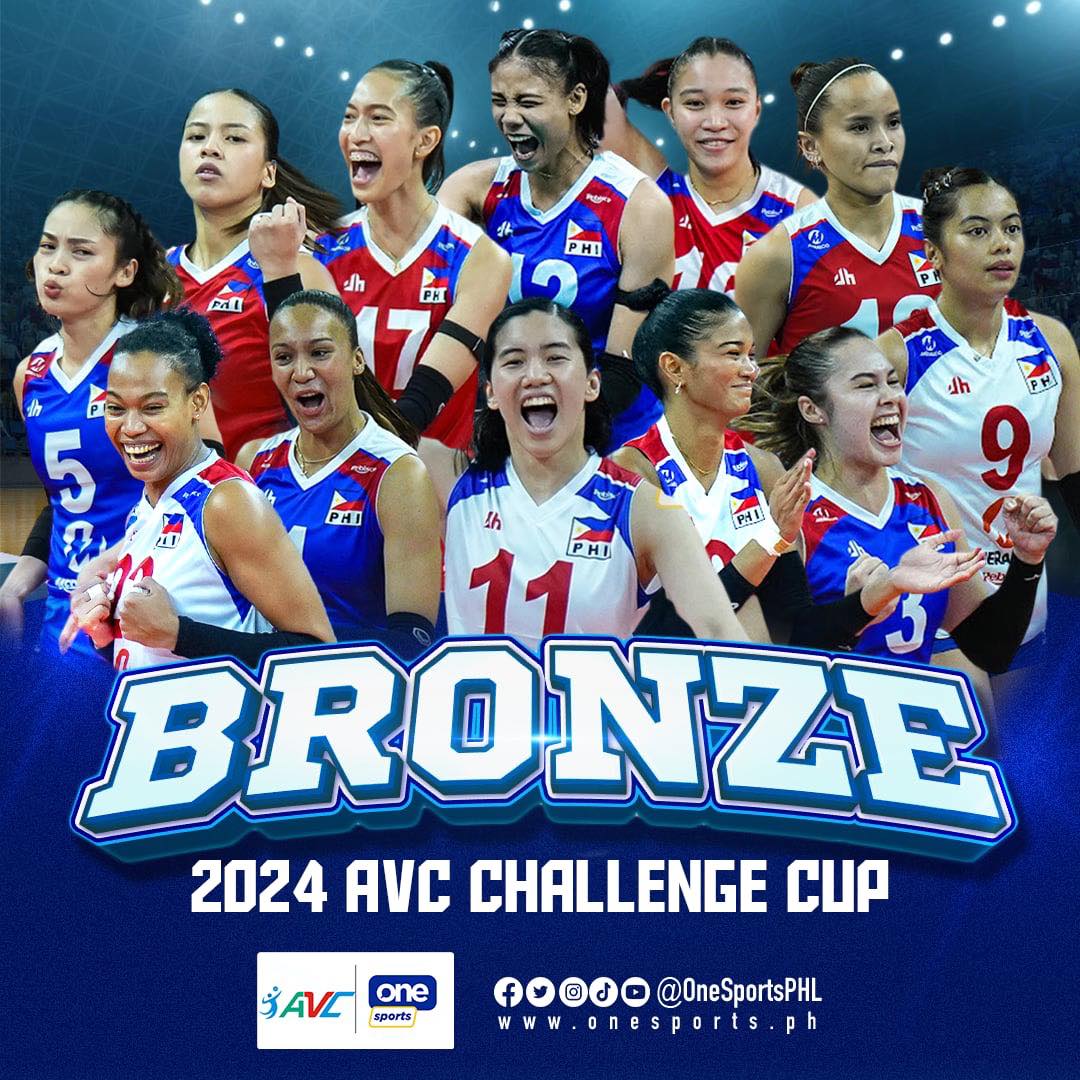 ALAS NG PUSO 🥉🇵🇭

Alas Pilipinas make history with their first-ever podium finish in the AVC following a strong win over Australia in the 2024 Women's Challenge Cup bronze medal match!

#AlasPilipinas #AVCChallengeCup