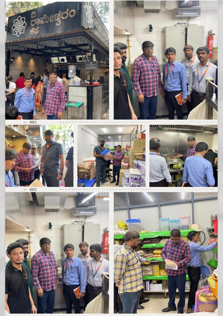 Rameshwaram Cafe. Inspection at the Indiranagar restaurant and inspection of store room, BBMP East Zone, today.