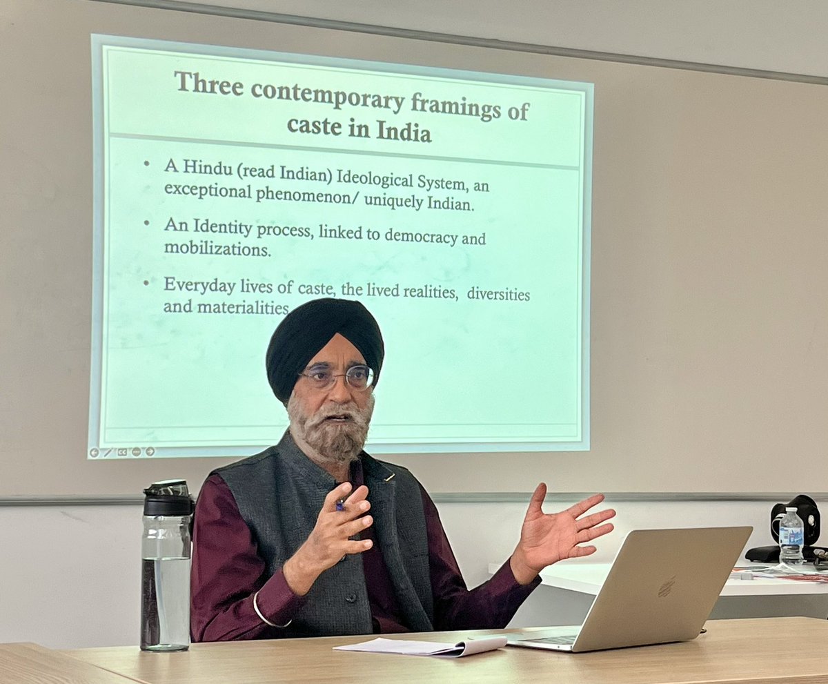 What a pleasure to listen to my dear friend @ssjodhka provide an overview of caste in India & discuss its persistence in the corporate sector. So great that he's also a visiting prof at the @EHESS_fr this month (especially since meeting in South Asia is almost impossible now).
